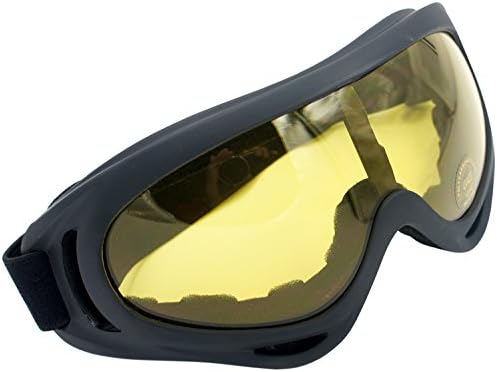 Beautyours Ski Goggles Anti-Fog Double Lens Big Spherical Skate Snowmobile Snowboard Goggles (YELLOW)