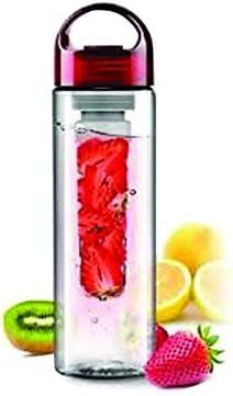 GreenStar Sport | 24Oz Fruit Infuser Water Bottle Sport | Carbonated Water Friendly (Red)