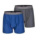ExOfficio Men's Give-N-Go Boxer, Granite/Admiral, 2 Pack - Medium