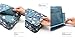 Hanging Toiletry Kit Clear Travel BAG Cosmetic Carry Case Toiletry (Flower in Sky Blue)