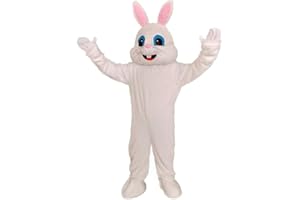 MatGui Easter Party Rabbit Costume Bunny Mascot Costume Adult Size Fancy Dress