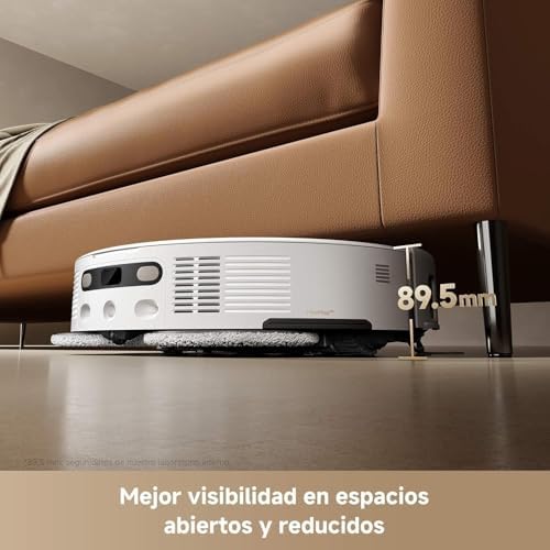 V50 Ultra Complete Robot Aspirador e esfregão de chão 24.000 Pa, esfregamento térmico com Sistema DuoSolution, navegação com elevação, ultrapassa obstáculos até 6 cm, branco