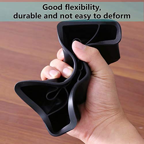 77L Ice Cube Mold (Set of 2), Square Silicone Ice Cube Mold Tray - Reusable Ice Mold Maker for Whiskey, Cocktail, Beverages and More, Keep Drinks Chilled (Black) - Thumbnail 4