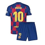 Youth Messi Jersey 10 Barcelona Kids 2019-2020 Home Soccer Shorts Lionel