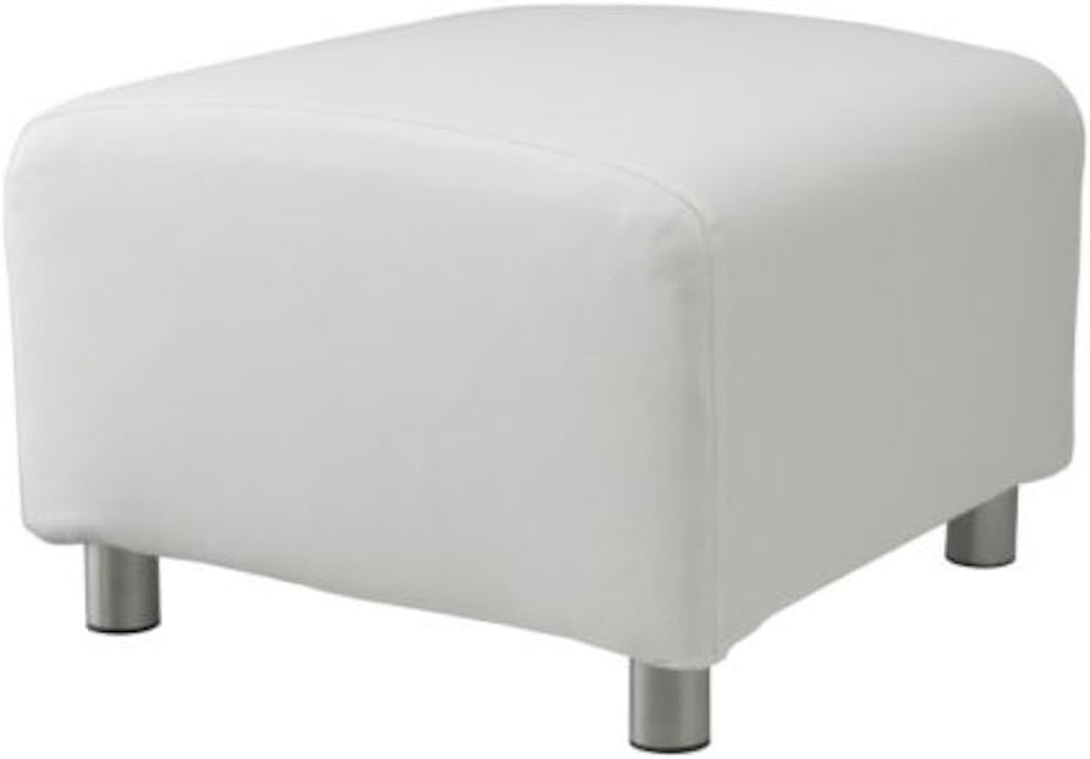 The PU Leather Klippan Loveseat Sofa Cover Replacement is Custom Made for IKEA Klippan Loveseat Sofa Slipcover. (New White Leather Ottoman)