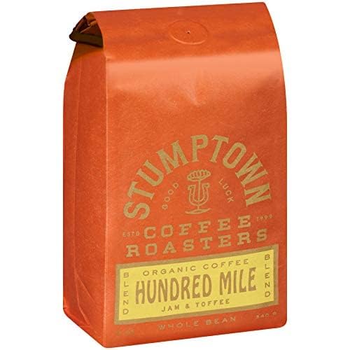 STUMPTOWN COFFEE ROASTERS, MEDIUM ROAST ORGANIC WHOLE BEAN COFFEE – HUNDRED MILE 12 OUNCE BAG WITH FLAVOR NOTES OF JAM AND TOFFEE