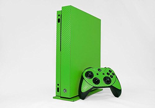 Amazon Com Microsoft Xbox One X Skin Xb1x New 3d Carbon Fiber Lime Green Air Release Vinyl Decal Faceplate Mod Kit By System Skins Video Games