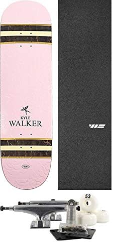 Real Skateboards Kyle Walker Rosa Skateboard Deck - 8.38" x 32.18" with Components - Bundle of 7 Items