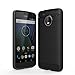 Moto E4 Case,Moto E 4th Generation, Mustaner Carbon Fiber Shock-Absorption Flexible TPU Rubber Soft Silicone Full-body Protective Cell Phone Cover for Moto E4 USA Version /XT1768(Black)
