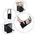 Travel Make-up Brush Organizer Bag,Pen Pencil Cup Holder Case for Desk,Portable Transparent Cosmetic Zipper Pouch,Waterproof Dust-Free Stand-up Small Toiletry Stationery Bag with Divider,Black