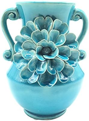 Anding Vase Home Decoration Blue Crack Vase Handmade Big Flowers Kitchen Vase