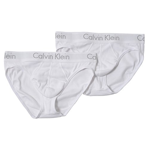 Calvin Klein Men's 2-Pack Body Hip Brief, White, Small