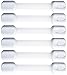 Happy Kid Essentials Baby Proofing Child Safety Locks: Kid & Toddler Proof Home Latch System for Childproofing a Cabinet, Toilet Seat, Drawer, Kitchen Refrigerator: 6 Pack of White Latches