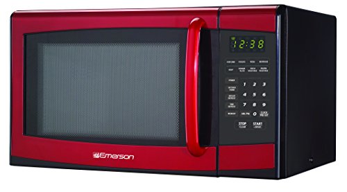 Emerson MW9998RD 0.9 Cu, 900 Watt, Touch-Control Microwave Oven, Red