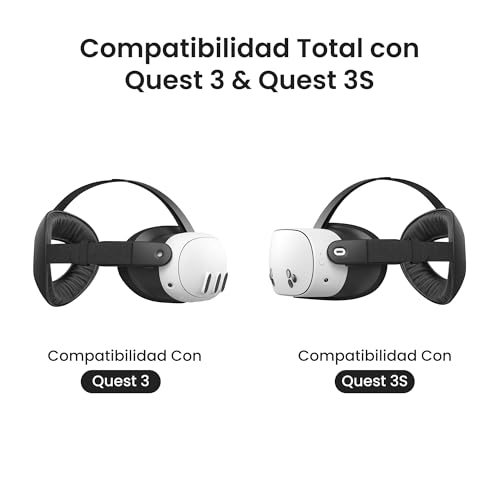 KIWI design K4 Flex Comfort Head Band for Meta Quest 3/3S, Adjustable Elite Strap with PU Foam for Comfort and Immersion in RV Games (No Battery)