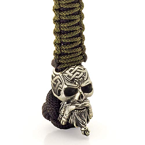 Handmade Paracord Lanyard Keychain - Celtic Skull - Custom EDC Lanyards for Knife - Unique Paracord Keychains for Men