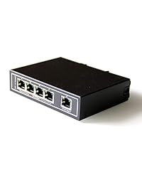 WIWAV WDH-5ET-POE 10 100Mbps Interruptores PoE Industrial Ethernet de 5 Puertos sin gestionar con Ferrocarril DIN   Montaje en la pared (Sin ventilador, -22.0 °F~167.0 °F)