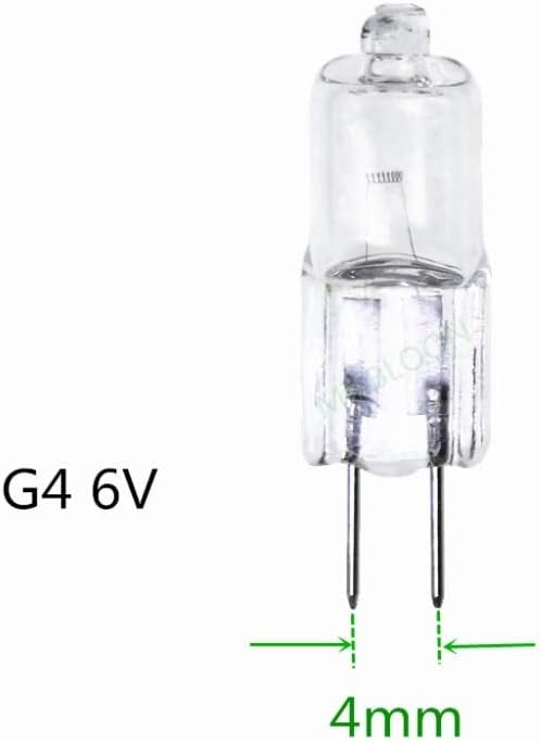 Xucus 5PCS G4 Halogen Bulb 6v G4 Bulb Instrument Bulb Microscope Light Bulb 6v 5w G4 6V 10w 15w 20w 25w G4 6v 35w - (Wattage: 5w)