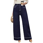Women's High Waisted Wide Leg Jeans - Stretchy Straight Leg Denim Pants, 2025 Trendy Casual Comfort Fit