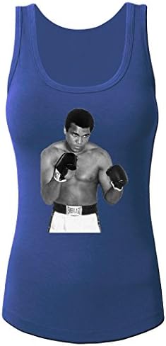 Muhammad Ali Custom Women's Tank Top Sleeveless Tee by Hkhoodies (Blue)