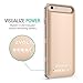 iPhone 6S Plus Battery Case, iPhone 6 Plus Battery Case, ZVOLTZ ZT6+ iPhone 6/6S Plus Battery Case (5.5 Inches) - [Champagne Gold/Clear]- 4000mAh Protective Charging Case Backup Battery Pack