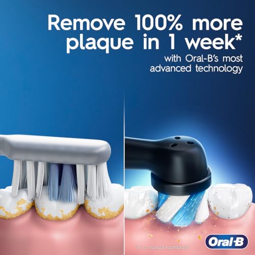 ORAL-B IO DEEP CLEAN + PROTECT RECHARGEABLE ELECTRIC TOOTHBRUSH, BLACK WITH A IO SERIES 7 TOOTHBRUSH, 2 REPLACEMENT BRUSH HEADS, AND A CHARGING TRAVEL CASE