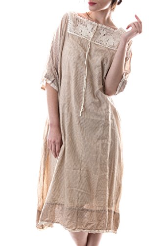 Cotton Bergie Rabbit Dress with Hand Crochet Yoke,