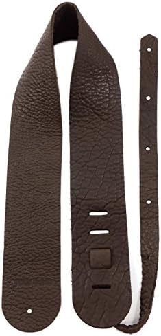 Your Forte Leather Guitar Strap - Fits Acoustic, Electric, and Bass Guitars, Adjustable to Any Player - Cool Classic Vintage Look, American-made, Thin, Soft, Light, Comfortable, Durable, Bison Leather