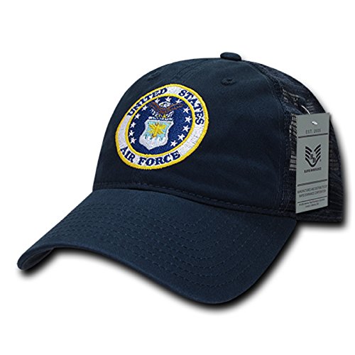 United States US Air Force USAF Military Logo Cotton Low Crown Relaxed Mesh Baseball Cap Hat
