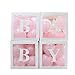 4pcs/Set DIY Transparent Box Latex Balloon Baby Blocks for Boy Girl Baby Shower Wedding Birthday Party Decoration Backdrop