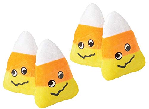 Set of 4 (Four) Adorable Plush Candy Corn- Fun Halloween Party Favor / Goody Bag Addition - Thumbnail 4