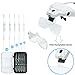 Glam Hobby h6902B Head Mount Magnifier with LED Head Light Bracket and Headband, 5 Replaceable and Interchangeable Lenses: 1.0X, 1.5X, 2.0X, 2.5X, 3.5X