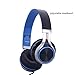 FOSTO Headphones, FT58 Stereo Foldable Headset Strong Low Bass Headphones with Microphone for iPhone, All Android Smartphones, PC, Laptop, Mp3/mp4, Tablet Earphones(Blue)
