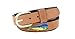 ZEP-PRO Men's Tan Leather Embroidered Dolphin Belt, 40-Inch, Tan/Navy