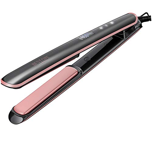 BESTOPE Professional Touchscreen Hair Straightener Ceramic Tourmaline Flat Iron for Hair with Temp Lock Function, Negative Ionic and Adjustable Temperature for All Hair Types(1 Inch)