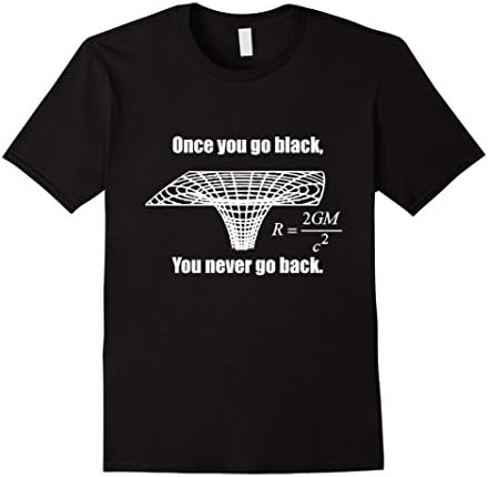 Men's Once You Go Black You Never Go Back Math Shirt Large Black