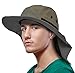 Sun Blocker Outdoor Sun Protection Fishing Cap with Neck Flap Wide Brim Hat for Safari Hiking Hunting Boating and Outdoor Adventures