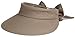 Scala Women's Deluxe Big Brim Cotton Visor with Bow, Olive, One Size