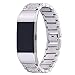 VIWO Fitbit Charge 2 Band,Charge2 Metal Adjustable Replacement Bands Bracelet Strap Belt Silver/Rose Gold for Fitbit Charge2 Large,Small (Silver)