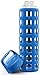 Ello Pure Glass Water Bottle with Silicone Sleeve | 20 oz | Blue Squares