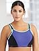 Glamorise Women's Plus-Size Adjustable Support Wire Sport Bra, Purple/Black, 42DD