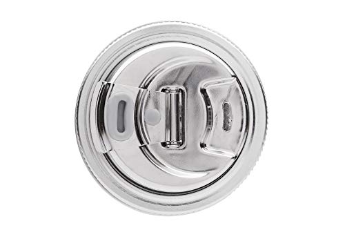 Jarware 82658 Stainless Steel 2-in-1 Drink and Fruit Infusion Lid, Regular-Mouth, Metallic