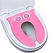 Portable Potty Seat on Toilet, Opret Foldable Travel Potty Training Seat with Large Non Slip Silicone Pads Reusable, for Toddlers Boys Girls with Carrying Bag, Pink
