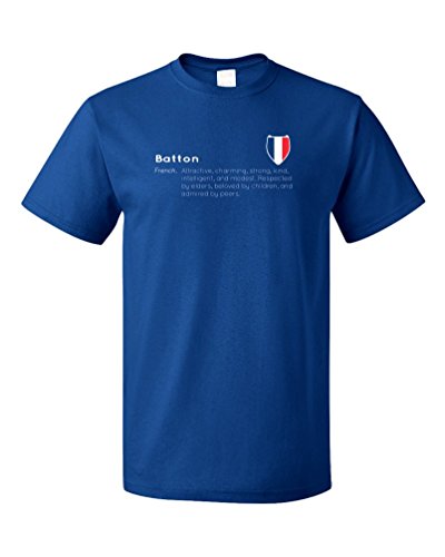"Batton" Definition | Funny French Last Name Unisex T-shirt-(Adult,S)