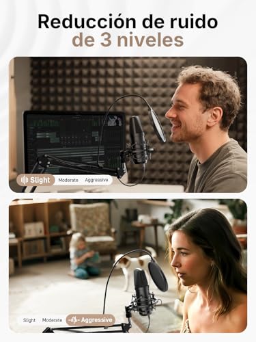 MAONO XLR/USB Condenser Microphone: 192kHz/24bit PC Plug and Play Metal Podcast Microphone Kit with Software, Professional Audio Chipset for Recording, Studio, Voice, YouTube A04 Gen2