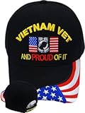 Vietnam Veteran Cap/ Hat, Vet and Proud of It, POW MIA American Flag