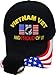 Vietnam Veteran Cap/ Hat, Vet and Proud of It, POW MIA American Flag