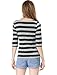 Allegra K Women's Halloween Elbow Sleeves Top Round Neck Slim Fit Tee Casual Printed T-Shirt Medium Black