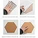 Hexagon Cork Tiles Board,Pin Board Decoration for Pictures,Mini Wall Bulletin Boards, Very Thick10 Pack with Full Sticky Back - Bonus 50 Pins