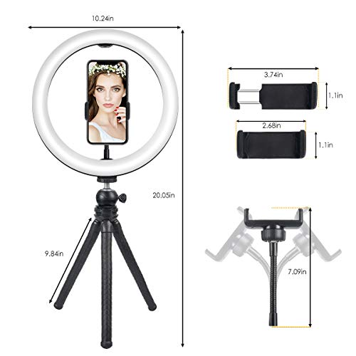 LED-Ring-LightWellwerks-Dimmable-Desk-Makeup-Ring-Light-with-Tripod-Stand-Phone-Holder-for-YouTube-VideoLive-StreamMakeupPhotography-for-iPhone-Android